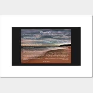 Desiderata Inspirational Poem on Seashore Posters and Art